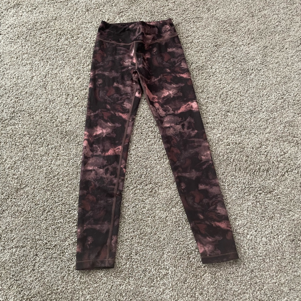 Athleta Girl Pink and Black Leggings Full Length